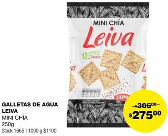 Atomo Conviene GALLETAS DE AGUA LEIVA MINI CHÍA 250g oferta