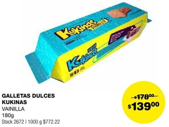 Atomo Conviene GALLETAS DULCES KUKINAS VAINILLA 180g oferta