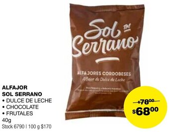 Atomo Conviene ALFAJOR SOL SERRANO 40g oferta