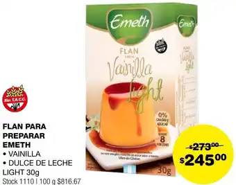 Atomo Conviene FLAN PARA PREPARAR EMETH LIGHT 30g oferta