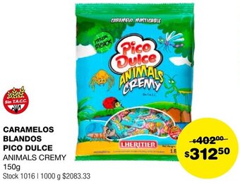 Atomo Conviene CARAMELOS BLANDOS PICO DULCE ANIMALS CREMY 150g oferta