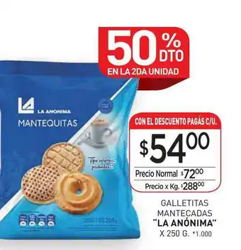 La Anonima La Anonima Galletitas Mantecadas x 250 g oferta