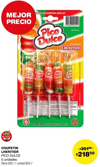Atomo Conviene CHUPETIN LHERITIER PICO DULCE 5 unidades oferta
