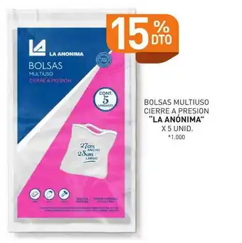 La Anonima Bolsas Multiuso Cierra Presion „la Anónima” oferta