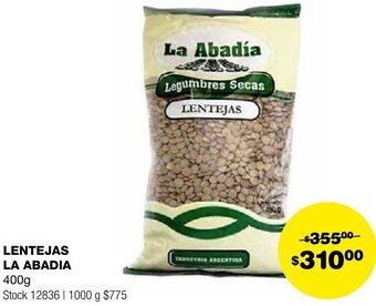 Atomo Conviene LENTEJAS LA ABADIA 400g oferta