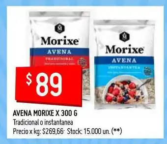Avena Morixe X 300 G Tradicional O Instantanea