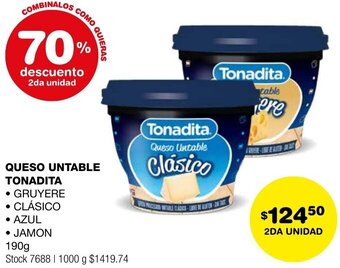 Atomo Conviene QUESO UNTABLE TONADITA 190g oferta