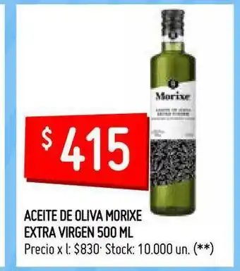 Walmart Aceite De Oliva Morixe Extra Virgen 500 ML oferta