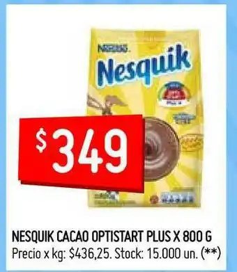 Changomas Nesquik Cacao Optistart Plus X 800 G oferta