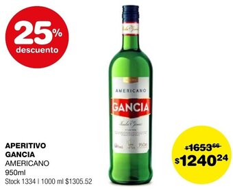 Atomo Conviene APERITIVO GANCIA AMERICANO 950ml oferta