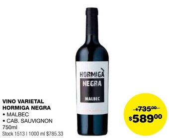 Atomo Conviene VINO VARIETAL HORMIGA NEGRA 750ml oferta