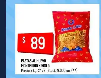 Changomas Pastas Al Huevo Montelirio X 500 G oferta