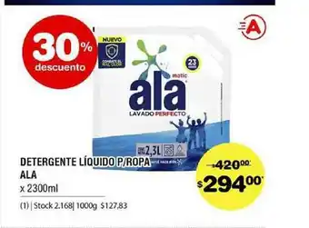 Atomo Conviene Detergente Lquido P-ropa Ala x 2300 ml oferta
