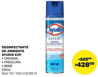 Atomo Conviene DESINFECTANTE DE AMBIENTE AYUDIN EXP 332ml oferta