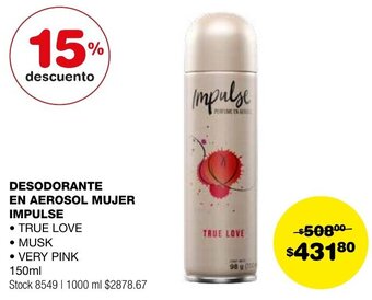 Atomo Conviene DESODORANTE EN AEROSOL MUJER IMPULSE 150ml oferta