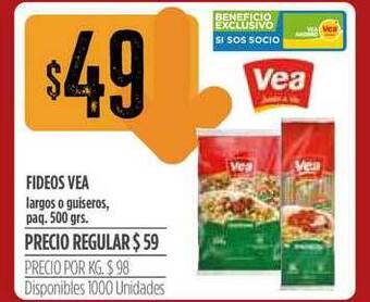 Supermercados Vea Fideos Vea oferta