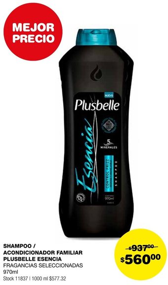 Atomo Conviene SHAMPOO / ACONDICIONADOR FAMILIAR PLUSBELLE ESENCIA 970ml oferta