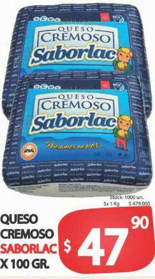 Supermercados Becerra Queso Cremoso Saborlac oferta