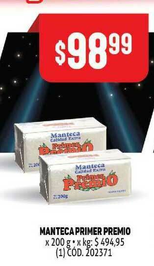 Makro Manteca Primer Premio oferta