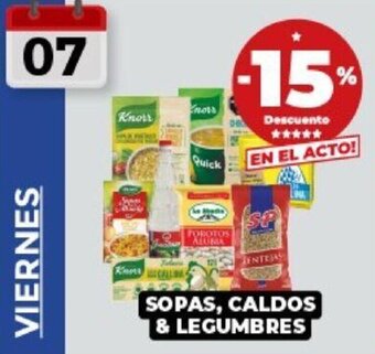 Supermayorista Vital SOPAS, CALDOS | & LEGUMBRES oferta