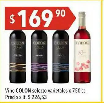 Hergo Vino Colon Selecto Varietales X 750 Cc oferta