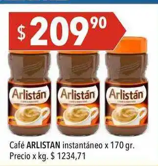 Hergo Café Arlistan Instantáneo X 170 Gr oferta