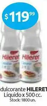 Cordiez Dulcorante Hileret Liquido x 500cc oferta