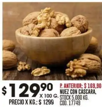 Coto NUEZ CÁSCARA, X 100 G. oferta