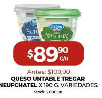 Super MAMI Queso Untable Tregar Neufchatel x 190g oferta