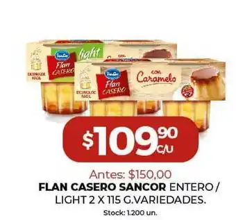 Super MAMI Flan Casero Sancor Entero Light oferta
