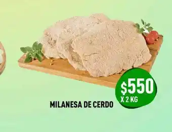 Supermercados Zeta Milanesa De Cerdo x 2kg oferta