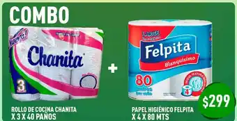 Supermercados Zeta Rollo De Cocina Chanita Papel Higiénico Felpita oferta