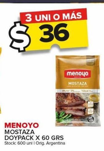 Carrefour Maxi Mostaza menoyo x 60g oferta