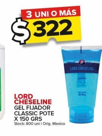 Carrefour Maxi Gel fijador lord cheseline x 150g oferta