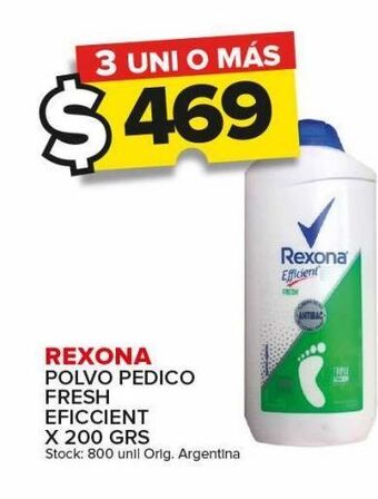 Carrefour Maxi Polvo pedico rexona x 200g oferta