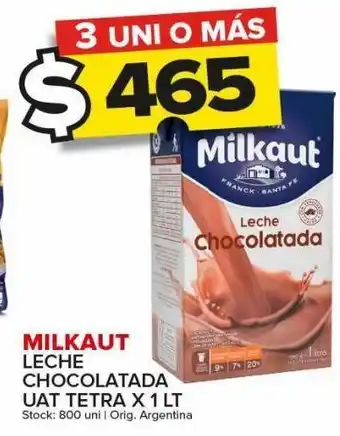Carrefour Maxi Leche chocolatada milkaut x 1l oferta