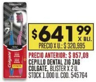 Coto CEPILLO DENTAL ZIG ZAG COLGATE, BLISTER X 2 U. oferta