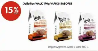 Disco Galletitas WALK 170g VARIOS SABORES oferta