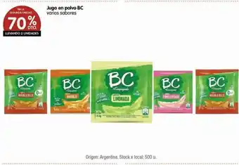 Disco Jugo en polvo BC varios sabores oferta