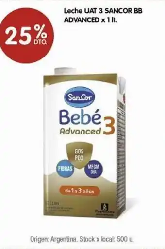 Disco Leche UAT 3 SANCOR BB ADVANCED x 1 lt. oferta