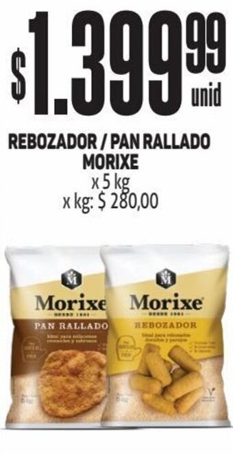 Makro REBOZADOR/PAN RALLADO MORIXE x 5 kg oferta