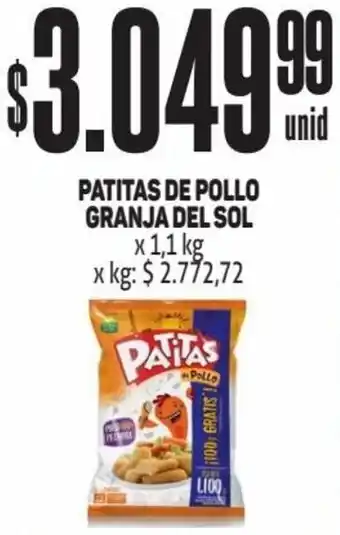 Makro PATITAS DE POLLO GRANJA DEL SOL x 1,1 kg oferta
