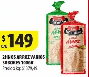 2HNOS ARROZ VARIOS SABORES 100GR