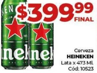 Diarco Cerveza HEINEKEN Lata x 473 ML. Cód: 10523 oferta