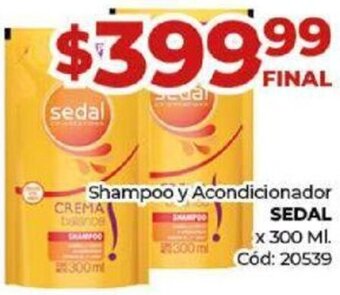 Diarco Shampoo y Acondicionador SEDAL x 300 ML oferta