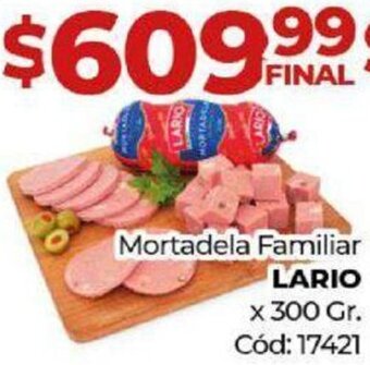 Diarco Mortadela Familiar LARIO x 300gr oferta