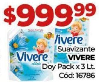 Diarco Suavizante VIVERE Doy Pack x 3 Lt. oferta