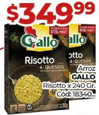 Diarco Arroz GALLO Risotto x 240 Gr. oferta