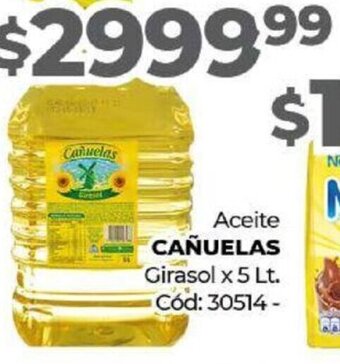 Diarco Aceite CAÑUELAS Girasol x 5 Lt. Cód: 30514- oferta