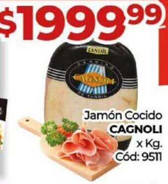 Diarco Jamón Cocido CAGNOLI x kg. oferta
